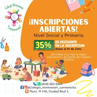 Inscripciones y datos de contacto del colegio